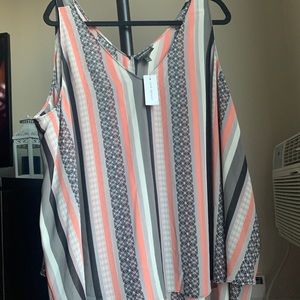 Beautiful double V-Neck top— new with tags
